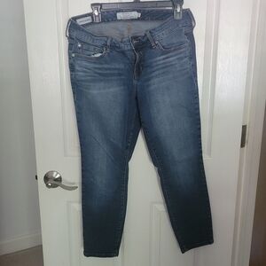 EUC Torrid Blue Skinny Jeans with Faded Effect Size 10